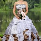 Beautiful White And Leopard Ball Gown Quinceanera Dresses