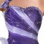 One Shoulder Ball Gown Purple Quinceanera Dresses With 3d Flowers