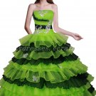 Classy Lime Green And Black Ball Gown Quinceanera Dresses