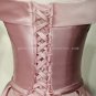 Vintage Off Shoulder Knee Length Dusty Rose Prom Party Dresses