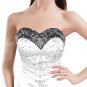 Beautiful Black And White Embroidery Wedding Bridal Gowns