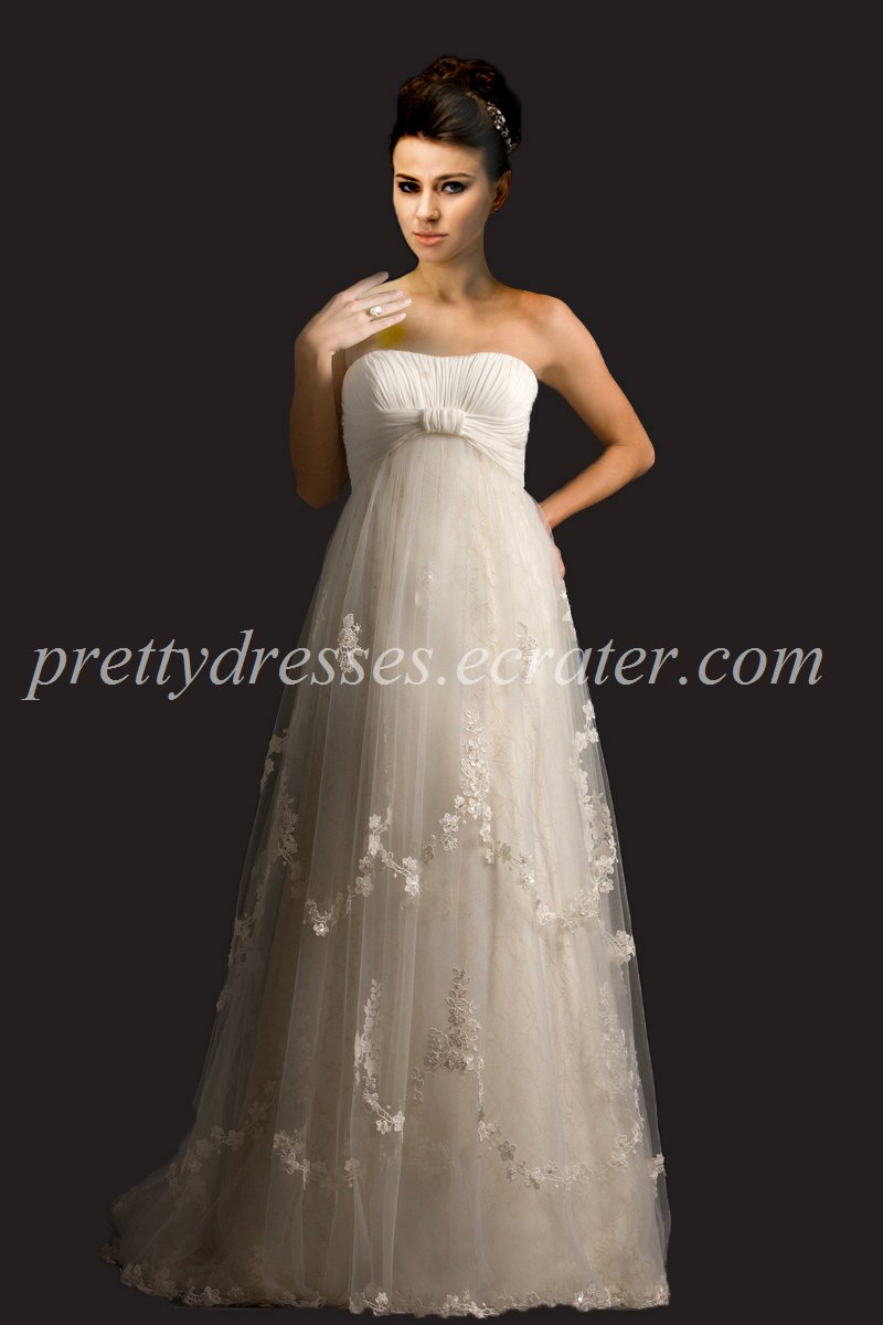 New Ivory Plus Size Lace Maternity Wedding Dress