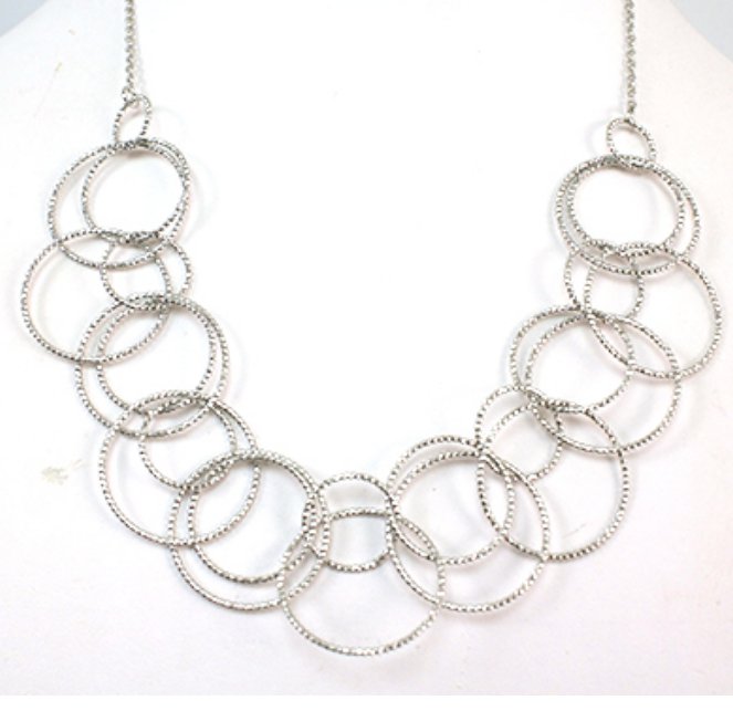 Silver Interlocking Circle Necklace
