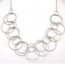Silver Interlocking Circle Necklace