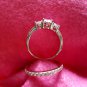 .925 Sterling Silver Wedding ring set size 8 CZ Engagement Bridal New w14