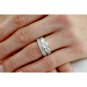 .925 Sterling Silver Wedding Set CZ Engagement ring Bridal Size 4-11 New z28