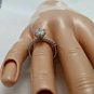 .925 Sterling Silver Wedding Set CZ ring Size 5 Engagement Bridal Ladies New w90