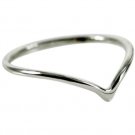 .925 Sterling Silver Ring Size 3 Chevron Band Midi Knuckle Thumb Ladies toe New