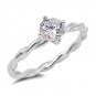 .925 Sterling Silver ring CZ Engagement Solitaire size 5 Wedding Bridal New x63