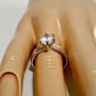 .925 Sterling Silver Wedding Set CZ Engagement Ring RoundCut Size 10 New w87