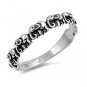 .925 Sterling Silver Ring size 3 Infinity Elephants Women Ladies Kids New p79