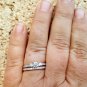 .925 Sterling Silver Wedding Set CZ Engagement Ring Ladies Bridal Size 11 New 01