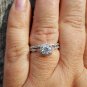 .925 Sterling Silver Wedding Set CZ Engagement ring Bridal Ladies Size 8 New z53