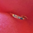 .925 Sterling Silver Ring size 1 CZ Kids Midi Baby Ladies Girl Knuckle Clear New