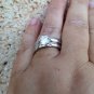 .925 Sterling Silver Wedding Set size 9 CZ Engagement Ring Bridal Ladies New w64