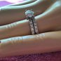 .925 Sterling Silver Wedding Ring Set CZ Round Cut Engagement size 5-10 New w11