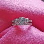 .925 Sterling Silver Wedding ring set size 6 CZ Engagement Bridal New w14