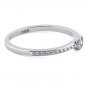 925 Sterling Silver Ring size 10 CZ Beaded Midi Solitaire Ladies Fashion New x56