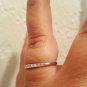 .925 Sterling Silver Ring size 9 CZ Midi Ladies Band Knuckle Thumb New x73
