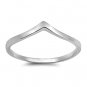 .925 Sterling Silver Ring Size 2 Chevron Band Midi Knuckle Thumb Ladies toe New