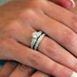 925 Sterling Silver Wedding Ring Set CZ Round Cut Engagement Size 6 New w07