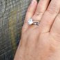 .925 Sterling Silver Wedding ring set size 8 CZ Engagement Bridal New z46