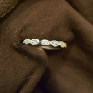 .925 Sterling Silver Ring size 4 CZ Kids Midi Ladies Fashion Knuckle New x08