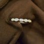 .925 Sterling Silver Ring size 4 CZ Kids Midi Ladies Fashion Knuckle New x08