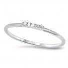 .925 Sterling Silver Ring size 9 CZ Midi Ladies Fashion Knuckle Thumb New x58