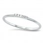 .925 Sterling Silver Ring size 9 CZ Midi Ladies Fashion Knuckle Thumb New x58