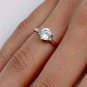 .925 Sterling Silver Ring Size 8 CZ Engagement Round Cut Wedding 1 ct New x50