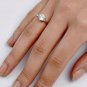 .925 Sterling Silver Ring Size 8 CZ Engagement Round Cut Wedding 1 ct New x50