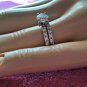 .925 Sterling Silver Wedding Ring set size 5 Engagement CZ Bridal Ladies New w11