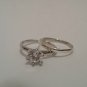 925 Sterling Silver Wedding Ring Set CZ Round Cut Engagement size 4-12 New