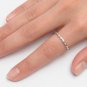 .925 Sterling Silver Ring CZ Infinity Ladies Knuckle Midi Thumb Size 6 New x10