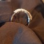 925 Sterling Silver Ring Size 5 CZ WEDDING BAND Engagement Bridal Ladies New v66