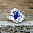 .925 Sterling Silver Wedding Ring Set CZ Engagement Bridal Ladies Size 8 New z44