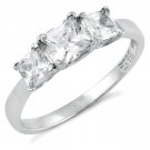 .925 Sterling Silver Ring size 12 CZ Engagement Wedding Fashion Ladies New pv25