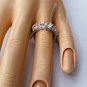 .925 Sterling Silver Wedding ring set size 8 CZ Engagement Bridal Ladies New z37