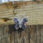 .925 Sterling Silver Ring size 8 CZ Butterfly Rainbow Topaz Midi Ladies New m04