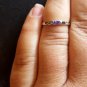 .925 Sterling Silver Ring size 2 CZ Kids Midi Ladies Knuckle Amethyst Purple New