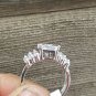 .925 Sterling Silver Ring size 9 CZ ENGAGEMENT Wedding Bridal Ladies New v68