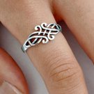 .925 Sterling Silver Ring size 4 Celtic Triad Triquetra Midi Ladies New pp33