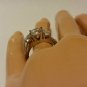 .925 Sterling Silver Ring Size 10 CZ Round Cut Engagement Wedding New v71
