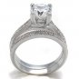 925 Sterling Silver Wedding Ring Set CZ Round Cut Engagement Size 10 New w78