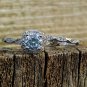 .925 Sterling Silver Wedding Set CZ Engagement ring Bridal Ladies Size 10 New 53