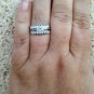 .925 Sterling Silver Wedding Set CZ Engagement Ring Bridal Ladies Size 8 New z52