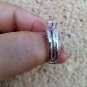 .925 Sterling Silver Wedding Set CZ Engagement Ring Bridal Ladies Size 8 New z52