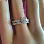 .925 Sterling Silver Wedding Ring set size 6 Engagement CZ Bridal Ladies New w11