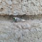 .925 Sterling Silver Ring size 3 CZ Kids Heart Emerald Midi Ladies Knuckle New